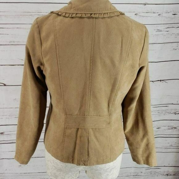 Parisian Works Tan medium 2 Button Jacket Blazer Work Attire - Picture 5 of 8